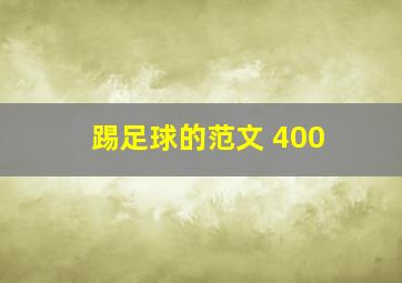 踢足球的范文 400